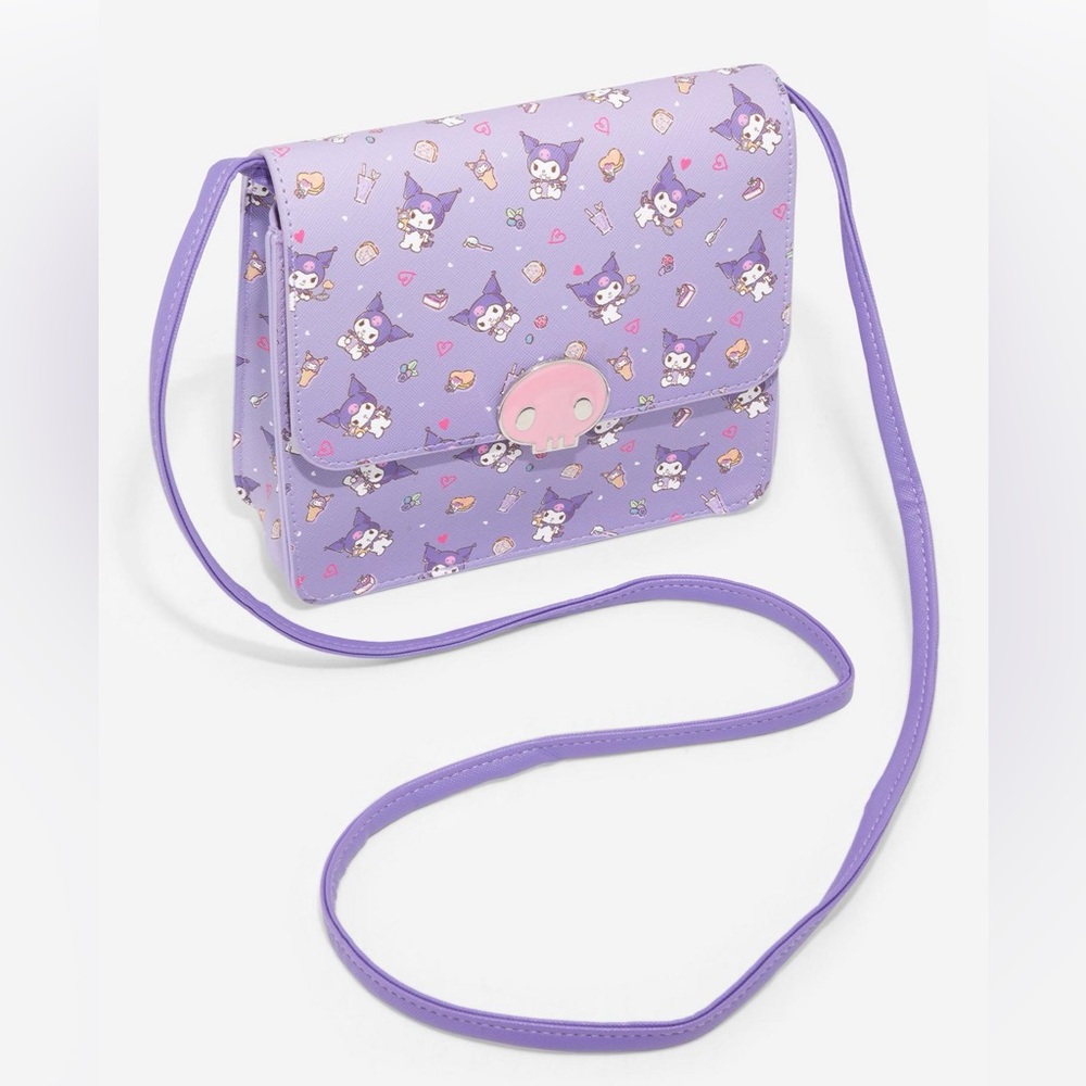 SANRIO KUROMI Sweets Crossbody Bag Pink Skull Detail